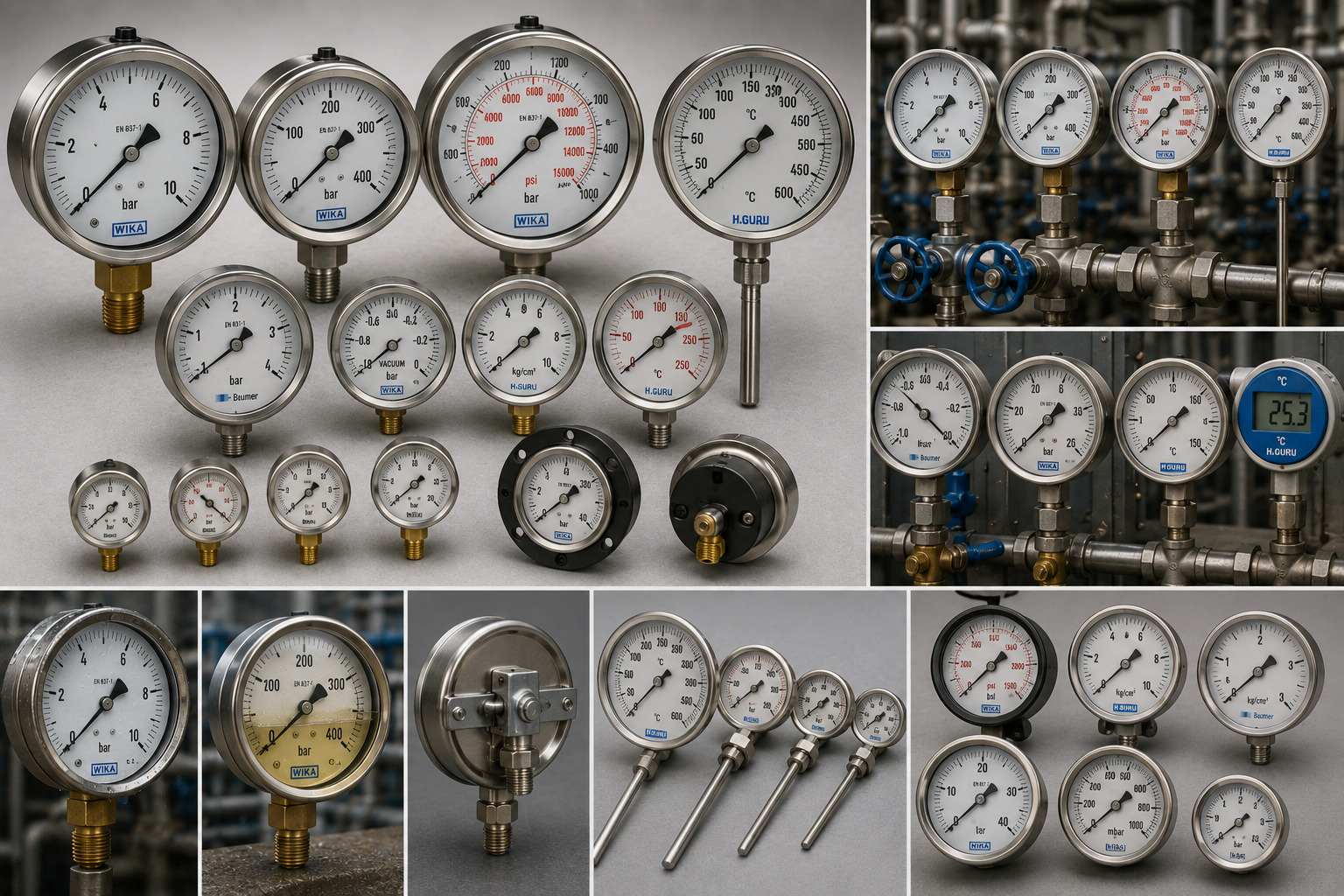 Industrial Pressure & Temperature Gauges